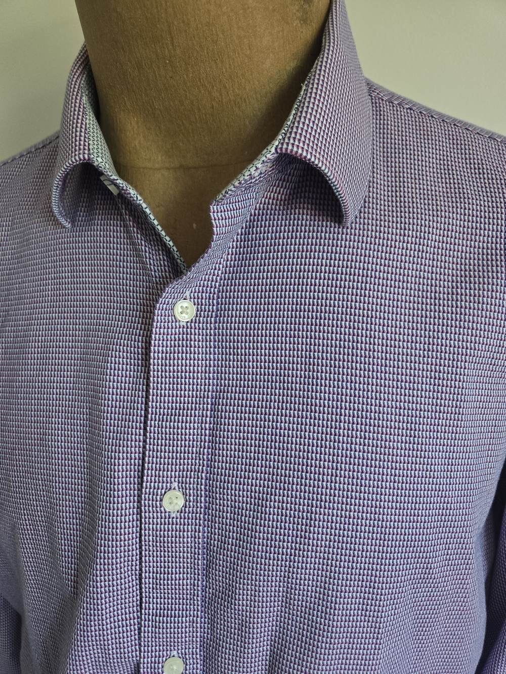 Ted Baker Purple Micro-Check Dress Shirt